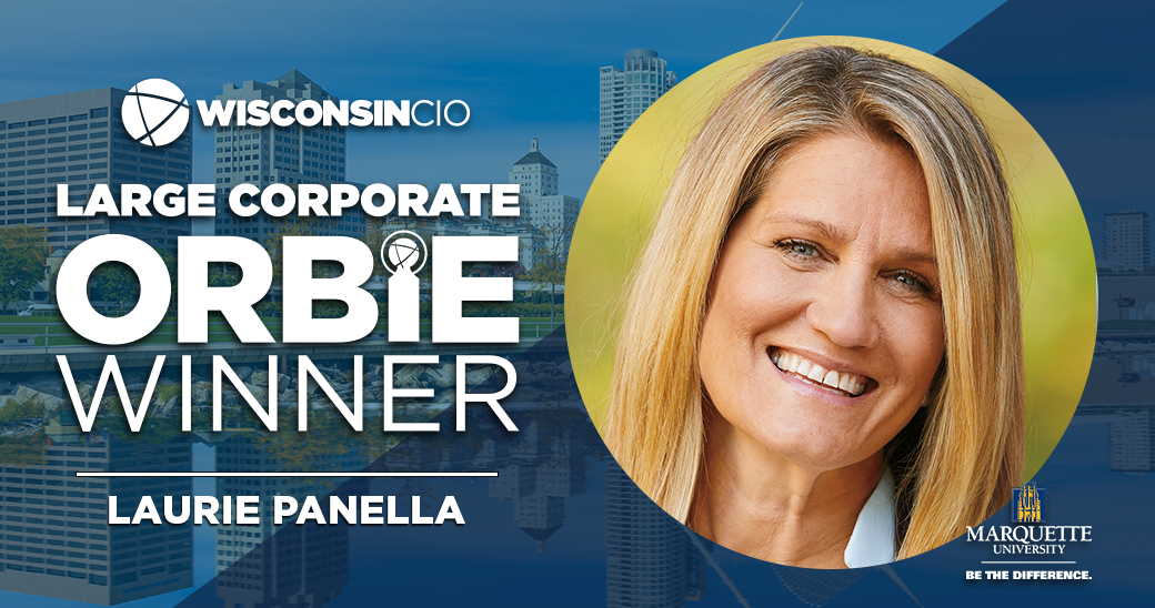 Large Corporate ORBIE Winner, Laurie Panella of Marquette University