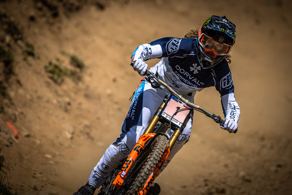 Monster Energy's Camille Balanche Takes Second Place in Elite Women UCI Downhill Mountain Bike World Cup in Lenzerheide, Switzerland