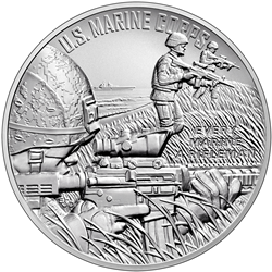 Thumb image for United States Mint U.S. Marine Corps Silver Medal for Sale July 15