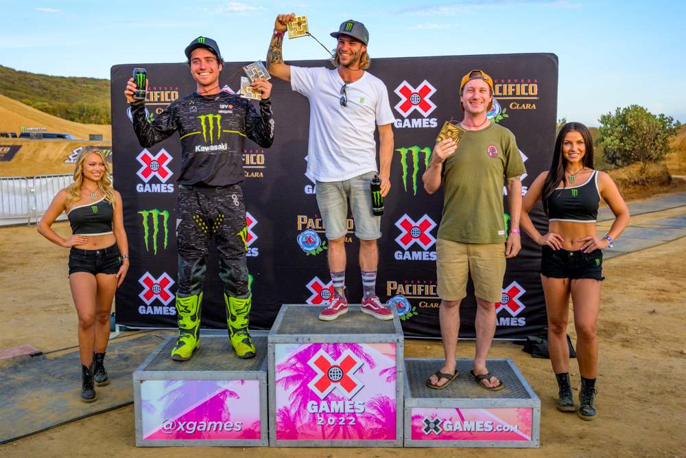 Monster Energy's Julien Vanstippen Wins Gold and Teammate Axell Hodges Takes Silver in Moto X Best Whip at X Games 2022