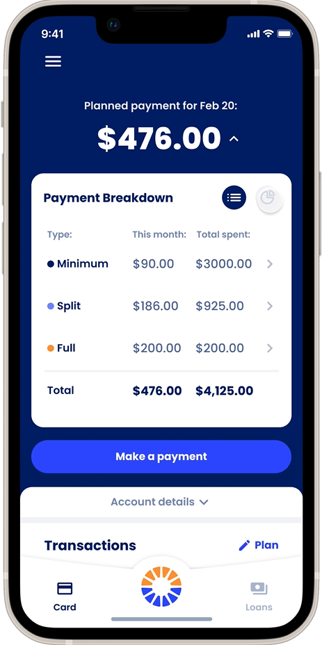 Consumers can add or remove individual transactions from a pay-over-time payment plan within a billing cycle, with no fees other than interest, providing budgeting flexibility and financial controls.