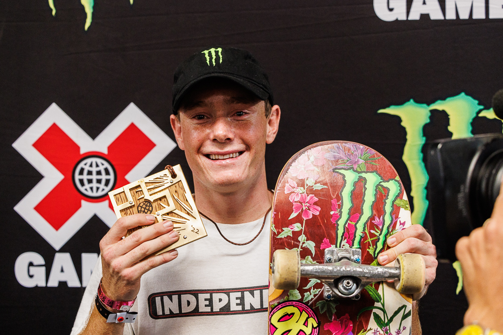 Monster Energy's Kieran Woolley Takes Gold in Skateboard Park at X Games 2022
