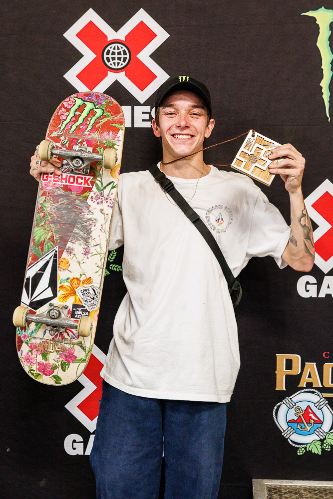 Monster Energy's Luiz Francisco Wins a Bronze Medal in Skateboard Park at X Games 2022