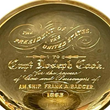 Enamel 18k pocket watch 1863 Lincoln gift inscription