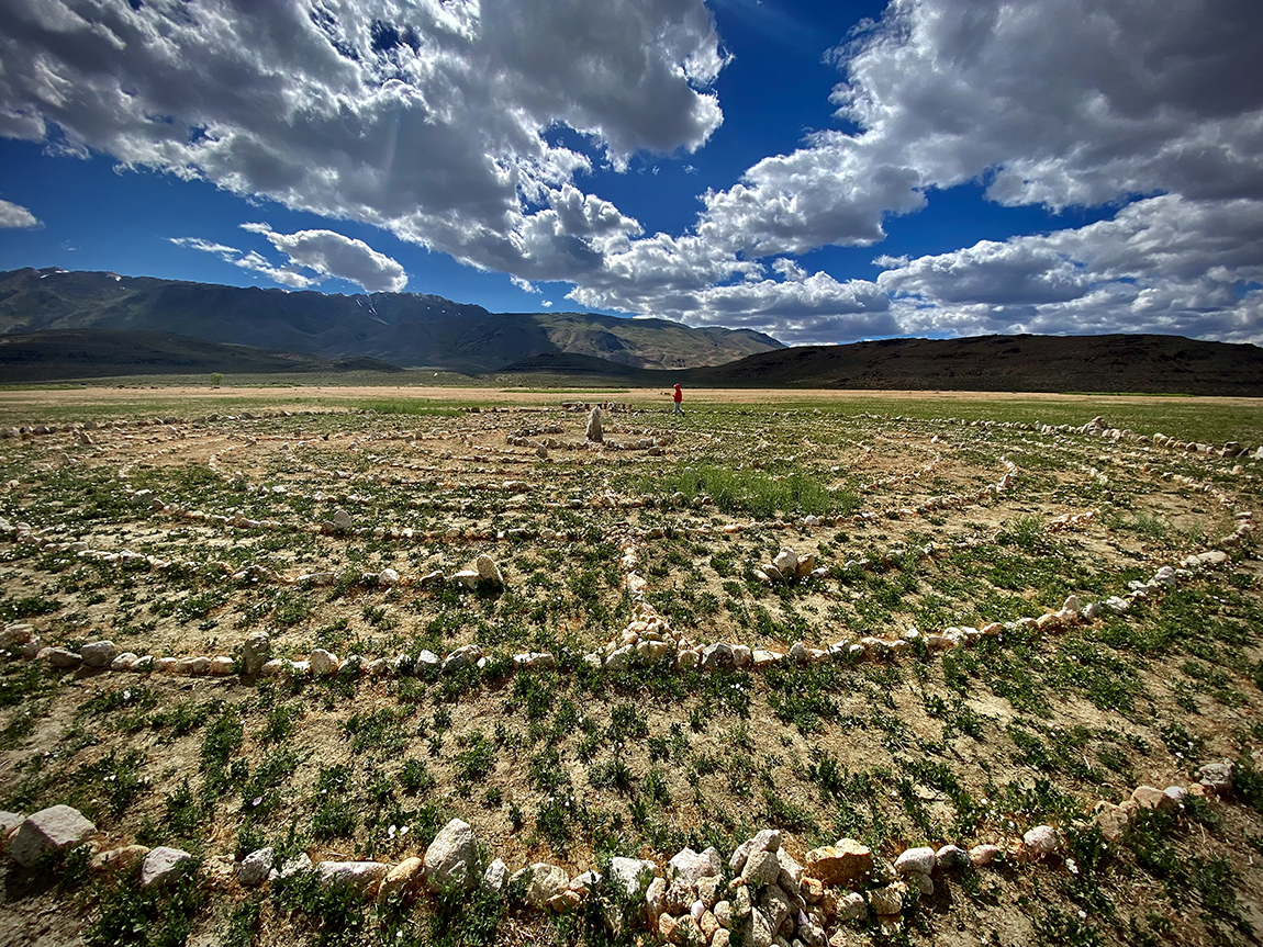 Labyrinth, an art installation by Crimson Rose and Will Roger, Fly Ranch, Hualapai Valley / Image by Will Roger