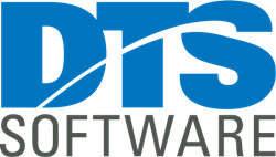 Blaues DTS-Software-Logo