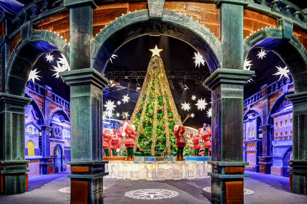 ICE! featuring The Polar Express includes 17,000 square feet of carved ice!