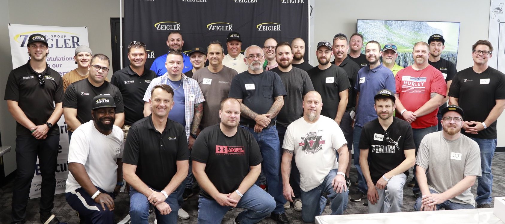 Zeigler recently recognized its President’s Circle Winners for Service by  hosting a celebration at the Autobahn in Joliet, Ill. Service techs & advisors took on NASCAR driver Josh Bilicki.