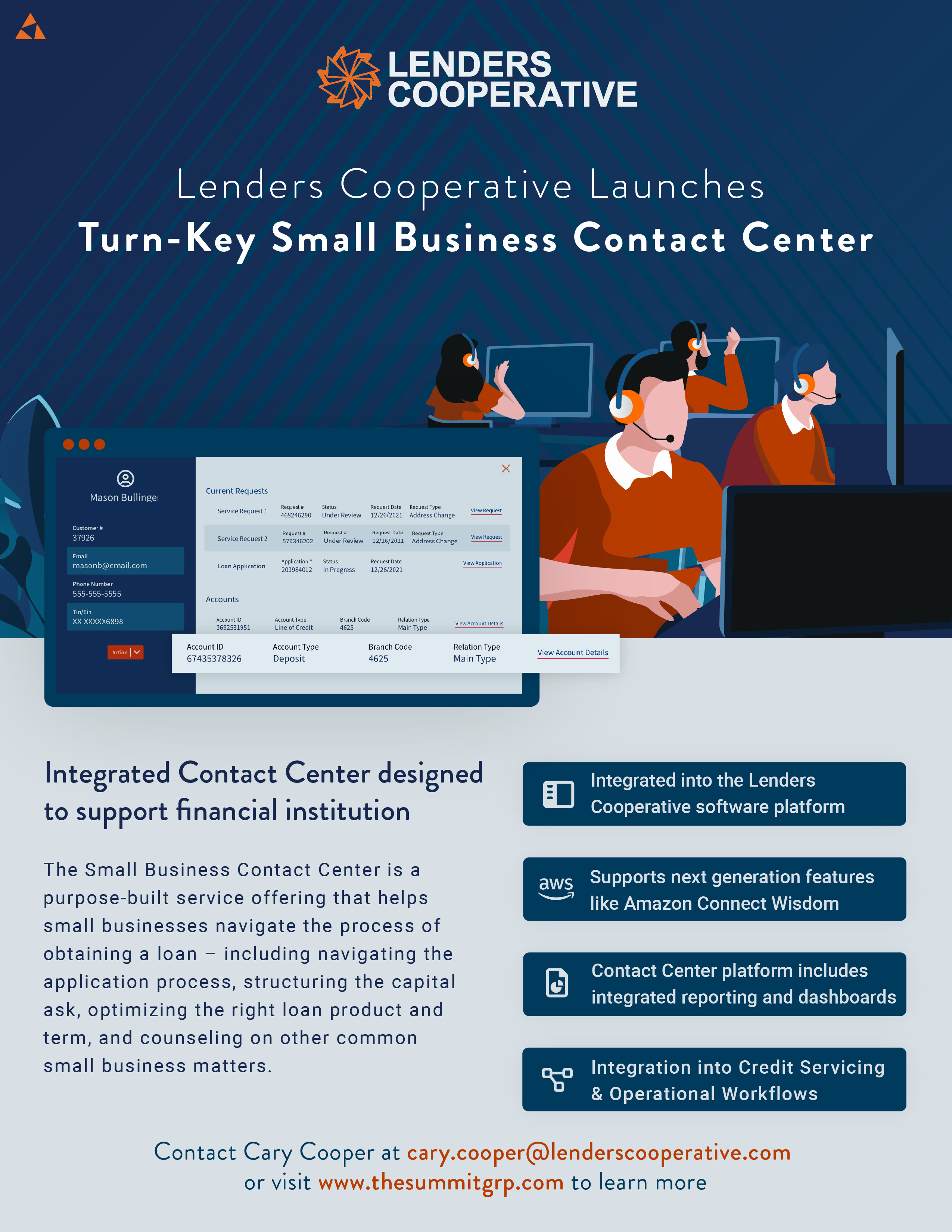 Lenders Cooperative Launches - Turn-Key Small Business Contact Center
