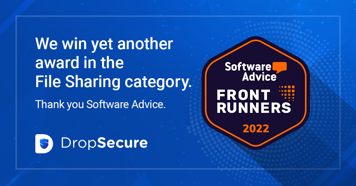 DropSecure  Frontrunner Award