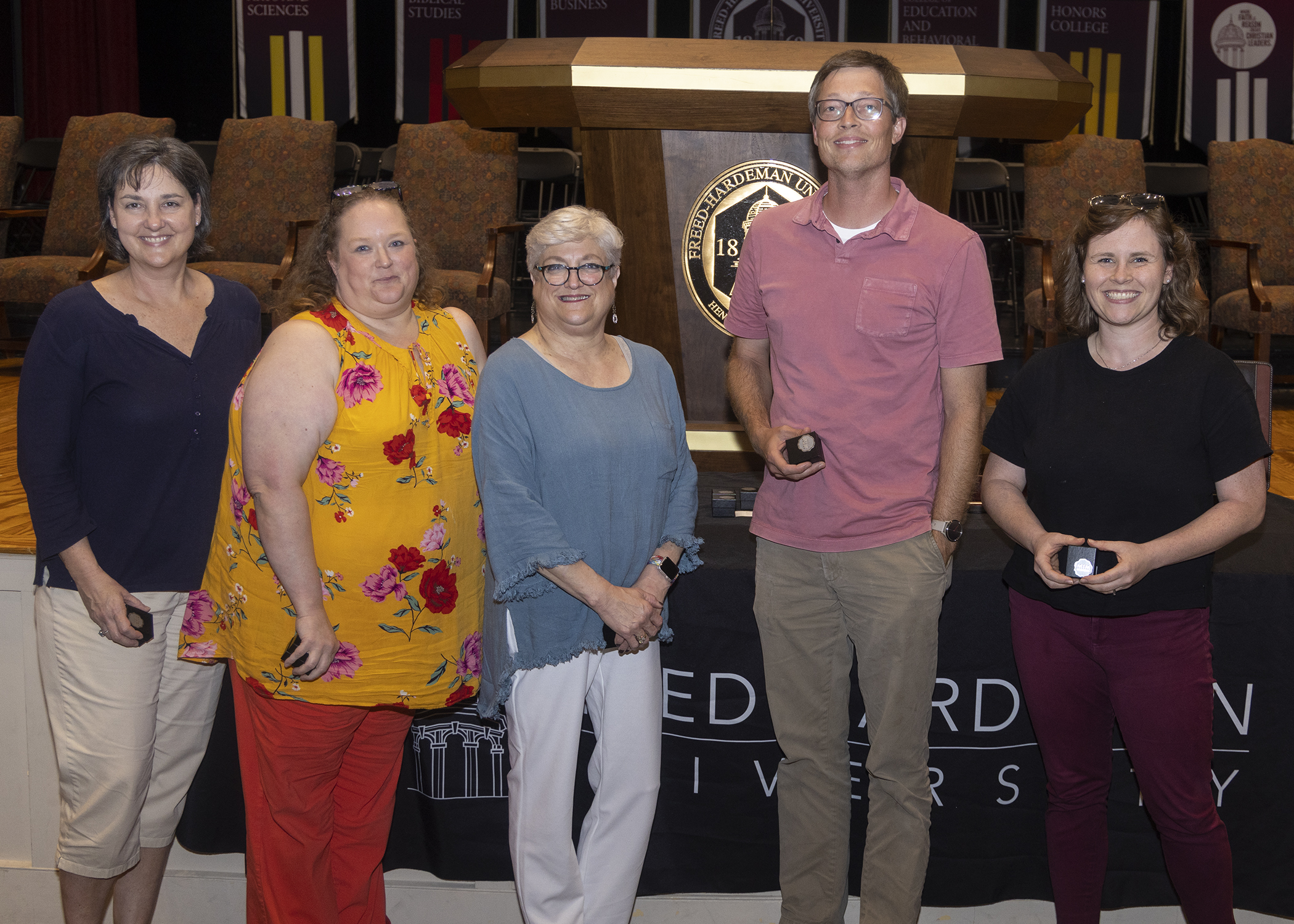 FHU faculty and staff celebrate reaching their 10-year milestone with the university.