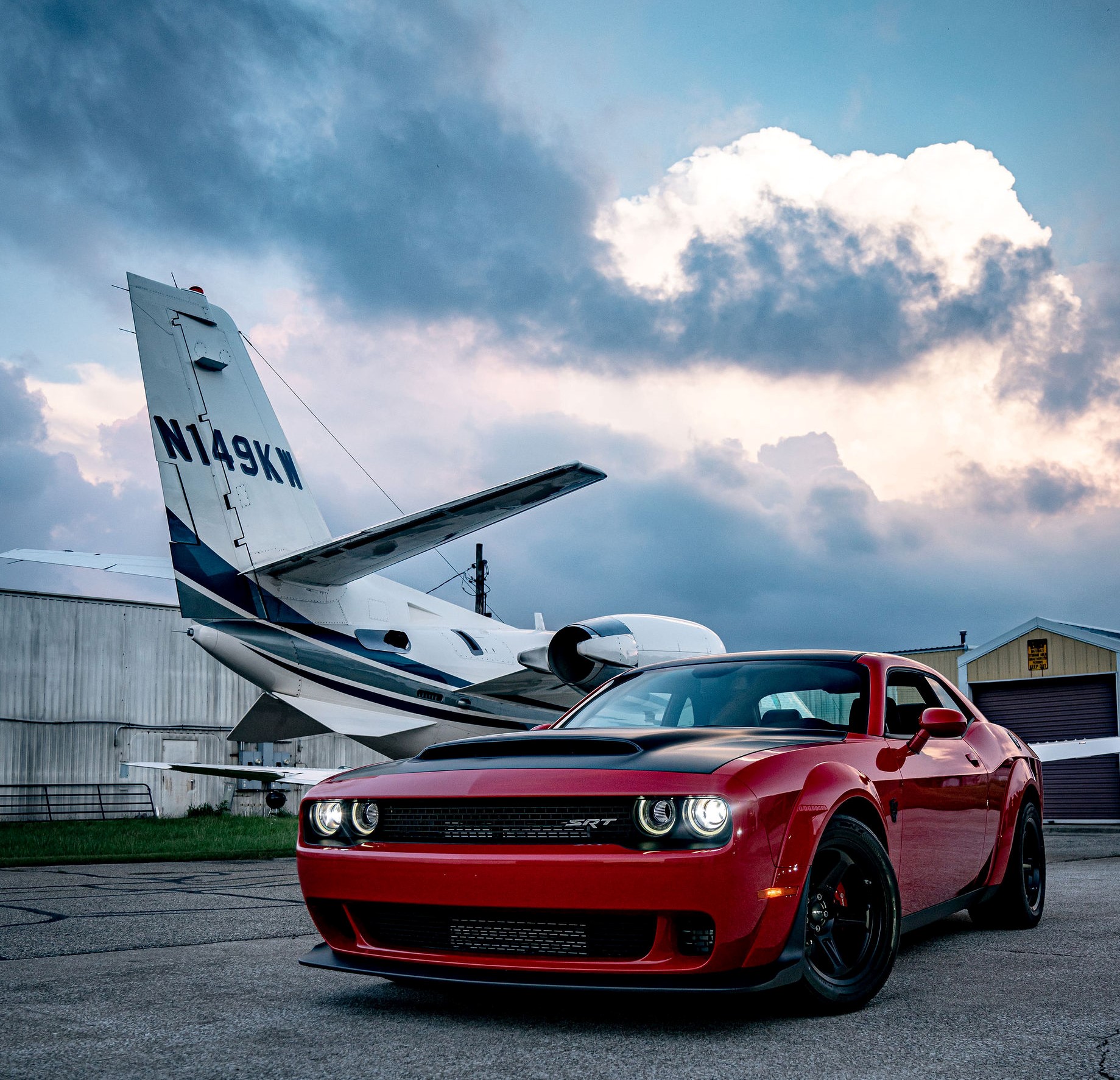 At the recent event,  "Fast Cars and Faster Jets," at Kalamazoo-based RAI Jets, the displays extended outside the RAI Jets hangar.
