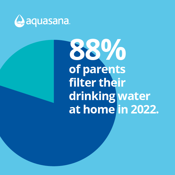 Nearly 9 in 10 U.S. parents filter their drinking water at home.