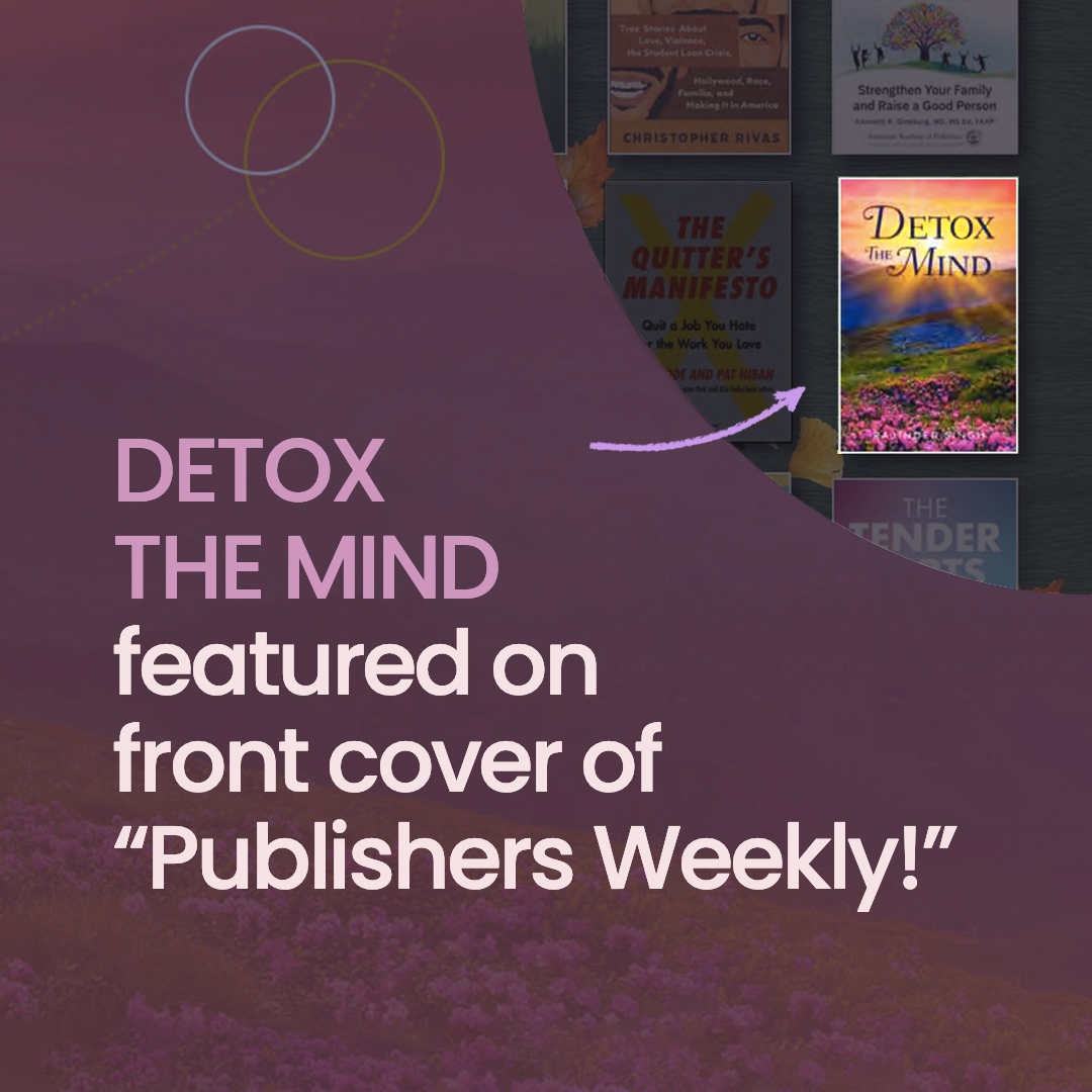 Detox The Mind featured on the front cover of, "Publishers Weekly"!