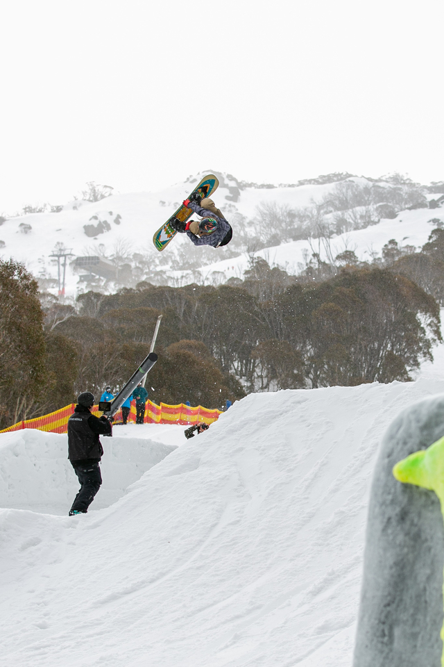 Monster Energy’s Darcy Sharpe Wins Best Trick at Bush Doof a grassroots snowboard event hosted by Tess Coady in Australia