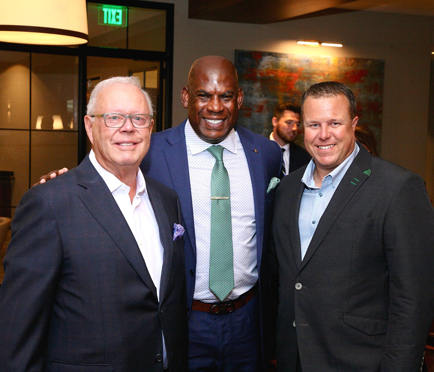 Harold Zeigler, Mel Tucker and Aaron Zeigler at the 40th Annual Drive for Life Foundation Gala which raised over $2M for charity