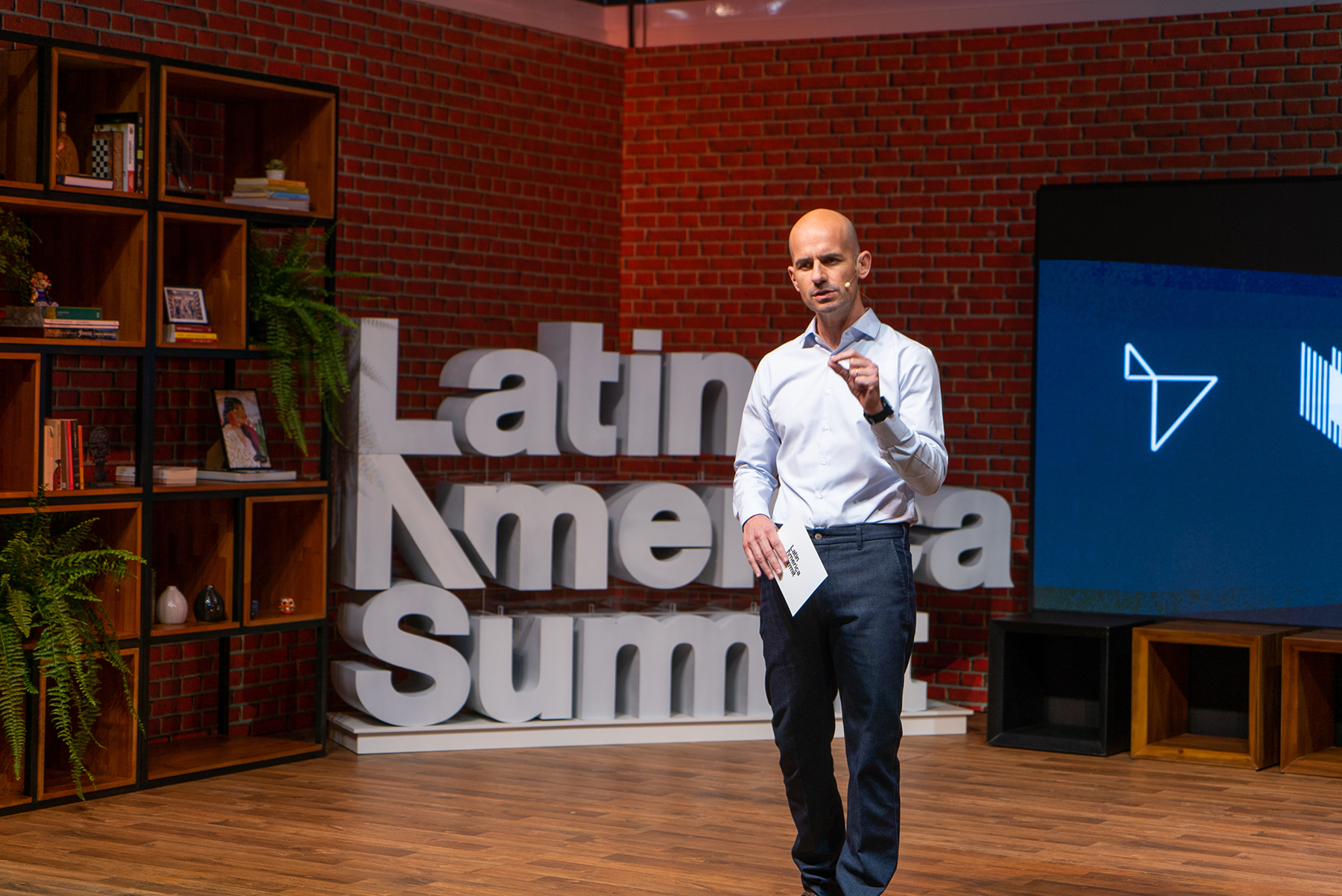 EBANX CEO and co-founder Joao Del Valle addresses the audience of the company's Latin America Summit held during 2020 in Brazil.