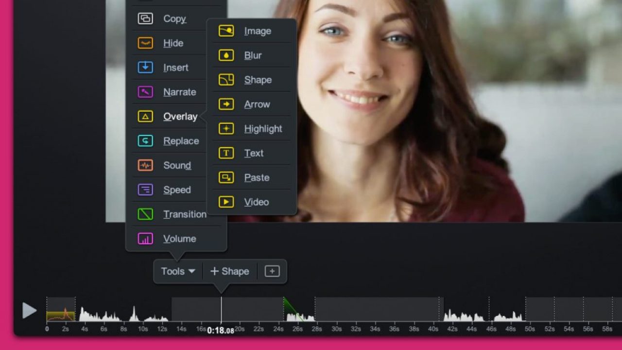 Stories is fully integrated with Screencast-O-Matic's intuitive video editor.