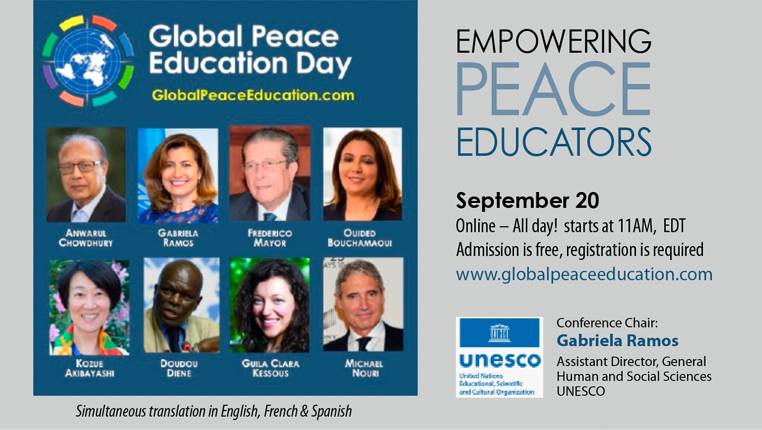 World Peace Leaders Speak Out at 2022 Global Peace Education Day