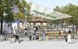 Rendering of a farmers' market at Murphy Crossing, in tribute to the land’s historic fabric and character. Credit: Culdesac.