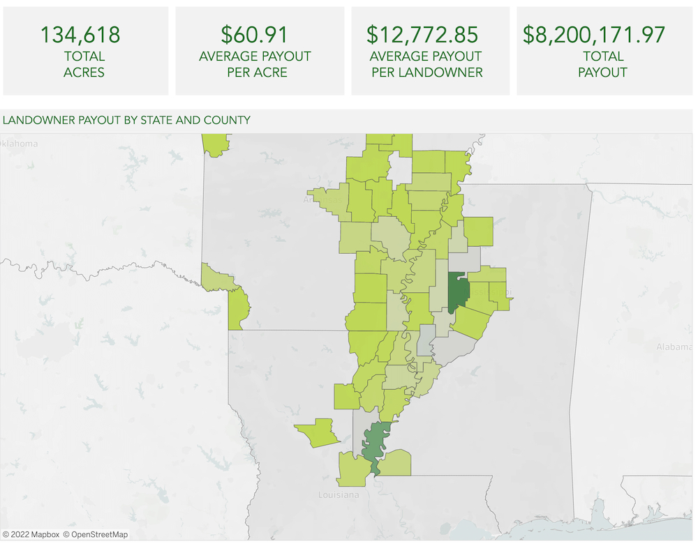 GreenTrees landowner distribution heatmap