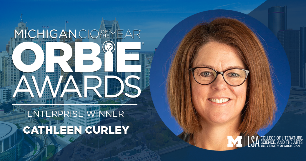 Enterprise ORBIE Winner, Cathleen Curley of University of Michigan - College of Literature, Science, and the Arts