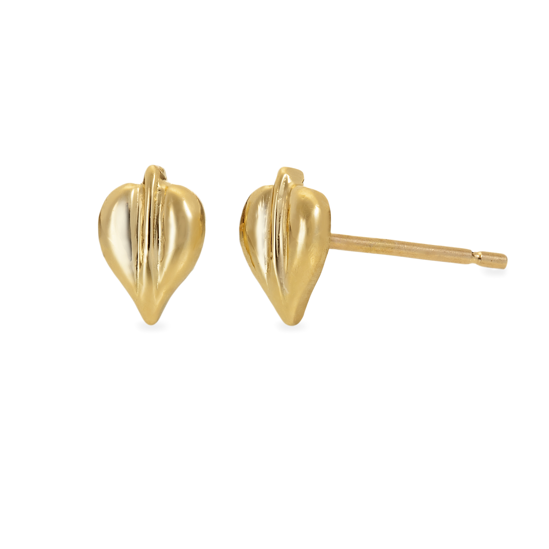 Christina Malle Leaf Earrings in Fairmined 18 Karat Gold. The Flora Collection