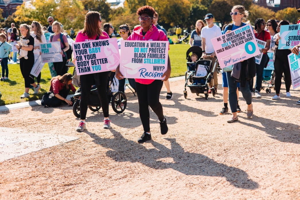 Stillbirth Prevention Advocates marching on the National Mall