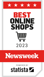 Newsweek's award badge for Sun and Ski Sports, best online shops 2023 powered by Statista