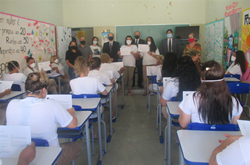 Incarcerated women participate in the Peace Education Program in Brazil.