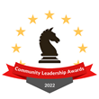 Community Leadership Awards 2022 Logo - a Chess Knight Surrounded by Stars