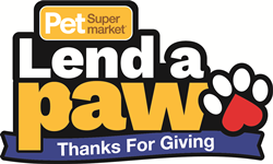 Lend a Paw: Thanks for Giving fundraiser logo