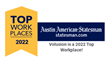Volusion has been awarded a Top Workplaces 2022 honor by The Austin American-Statesman Top Workplaces.