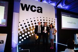 Vertical Bridge Accepting The Sustainability Award at the 2022 World Communication Awards in London