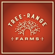 Logo Tree-Range® Farms (trees form the shape of a barn)