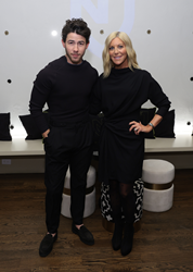 Nick Jonas and Renee Parsons attend the PXG x NJ Capsule Collection launch dinner on November 14, 2022, in New York City. (Photo by Dimitrios Kambouris/Getty Images for PXG)