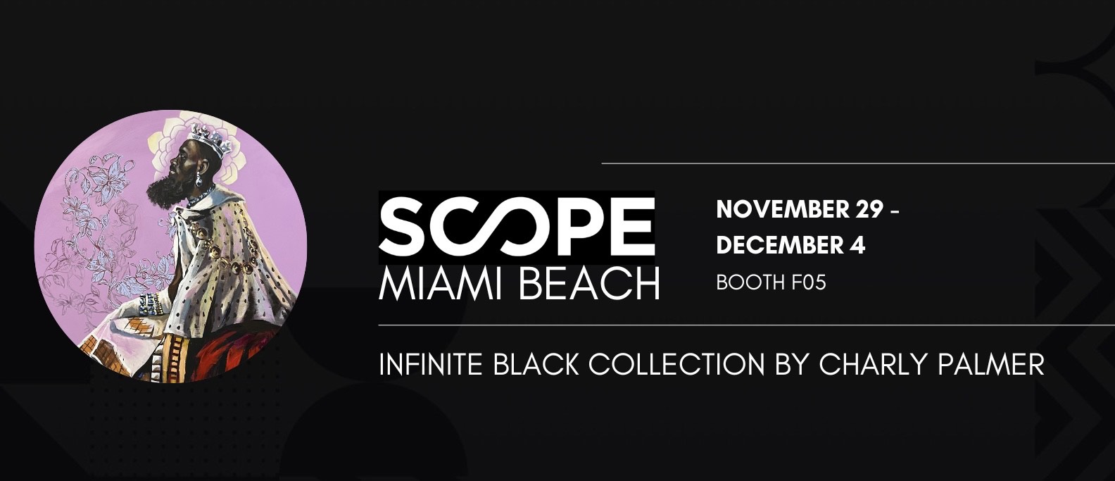 Knowhere Art Gallery Presents Artist Charly Palmer's Infinite Black Collection at Scope Miami Beach