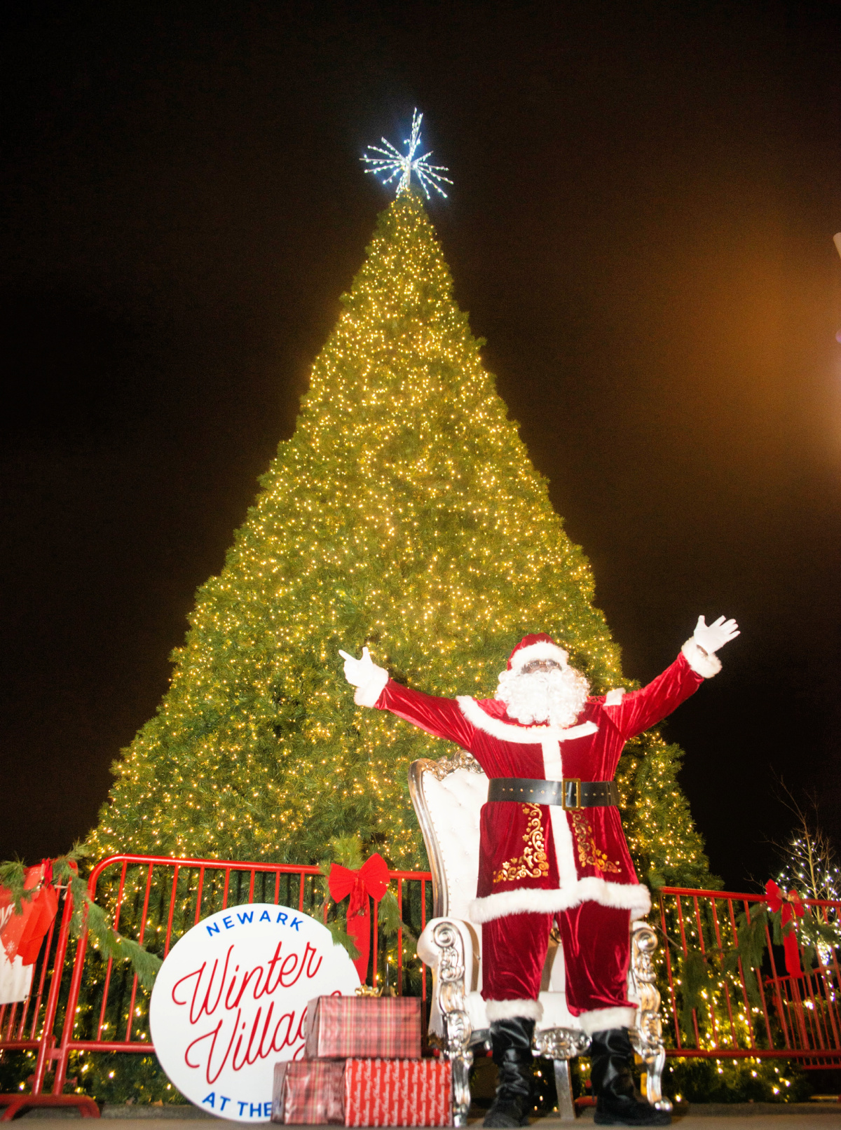 Santa at Newark Winter Village - Photo Courtesy of Newark Happening