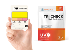 UVC Dosimeters make the invisible ‘visible’ by providing real-time, easy to read visuals that give validity to whether the applicable dose on the card has been achieved.   
