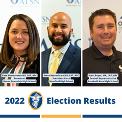 Kate Zimmerman was elected Treasurer, Scott Royer was elected Central Representative and Steve Barandica was elected President-Elect.