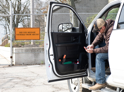 Foreman uses the ARCOS mobile platform to release himself from a callout before leaving a service yard.