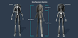 Accurate bone placement for models with oversized heads, obscured shoulders, beast legs, and hand-held props.