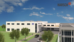 A rendering of PI's expanded factory in Eschbach, in the southwest region of Germany. (Image: HARSCH BAU GMBH & CO KG)