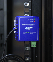 AKCP SP1+ Mounted in a Server Cabinet
