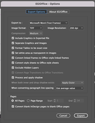 InDesign 2023 to Microsoft Word in 1-click