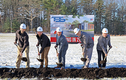 Groundbreaking ceremony at C/A Design in Exeter, New Hampshire