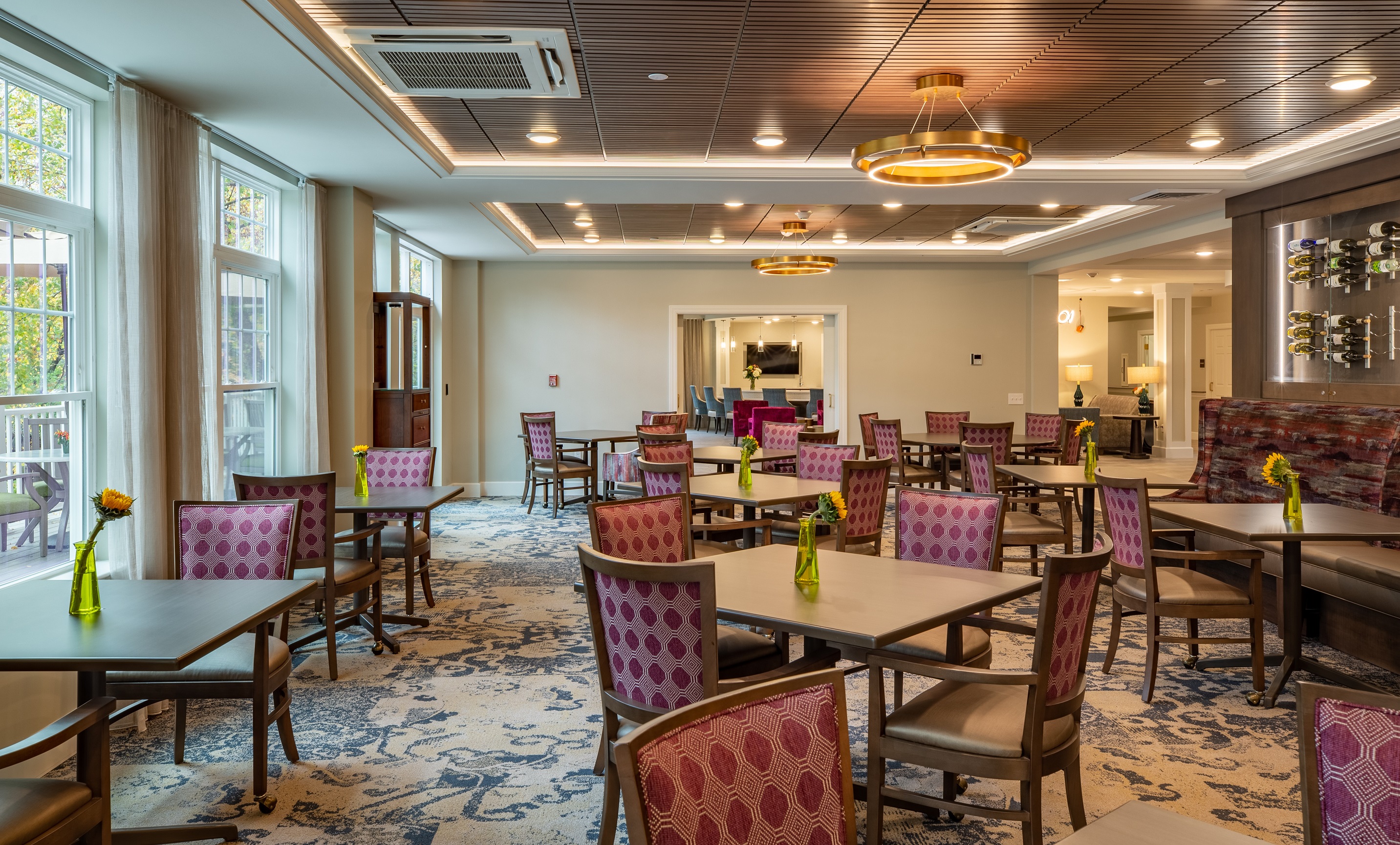 The Falls at Cordingly's New Formal Dining Room Features Fantastic Views of the Charles River