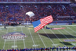 Team Fastrax Parachute Demonstration Team Performing at The Military Bowl
