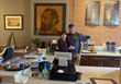 Owners Kevin and Sarah Zakariasen inside their original Stonewall Coffee in downtown Clarksburg, West Virginia