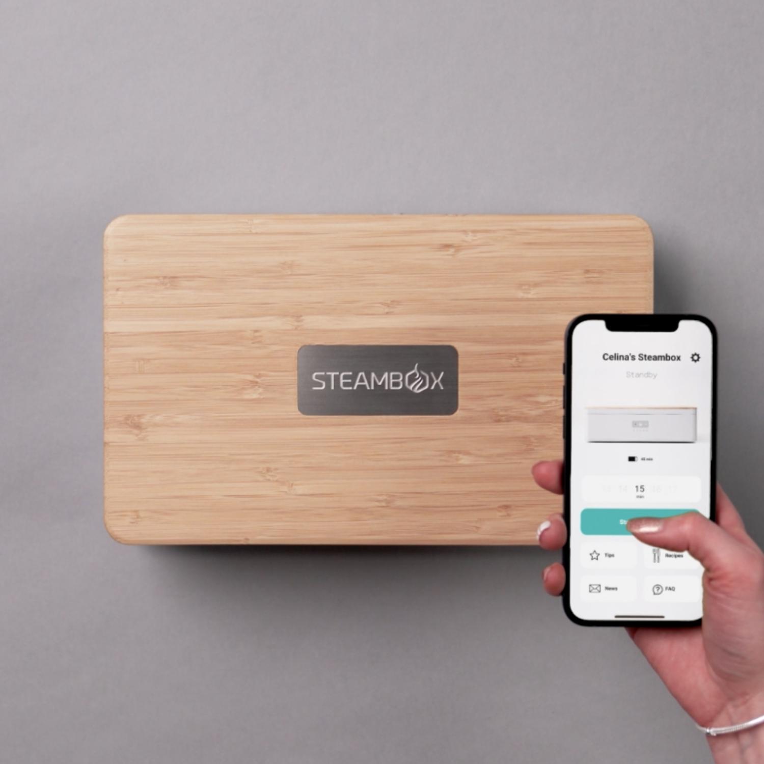 Steambox: Self-heating, rechargeable lunch box that allows you to enjoy a hot meal anywhere, anytime